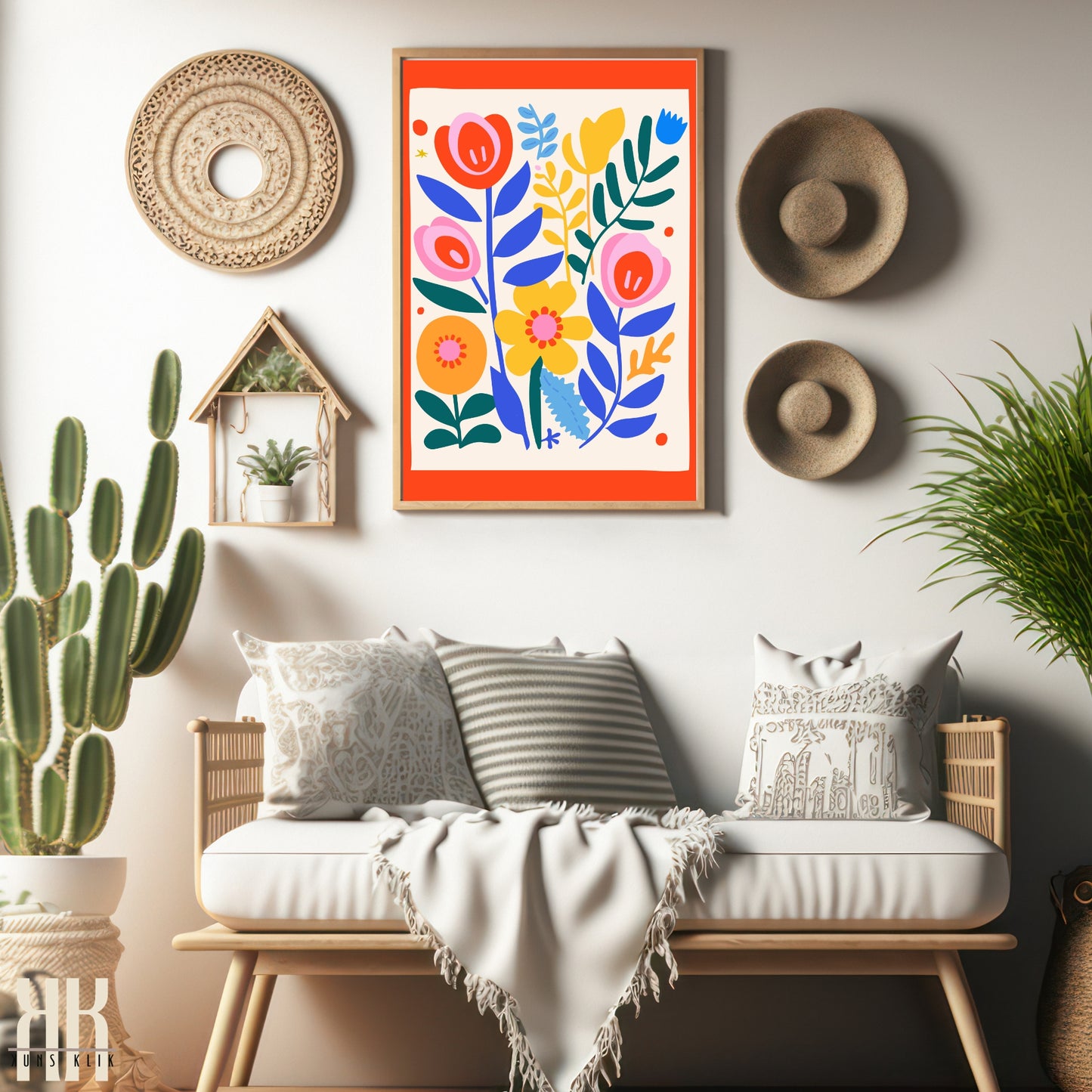 Colourful Contemporary Wall Art Poster - 38