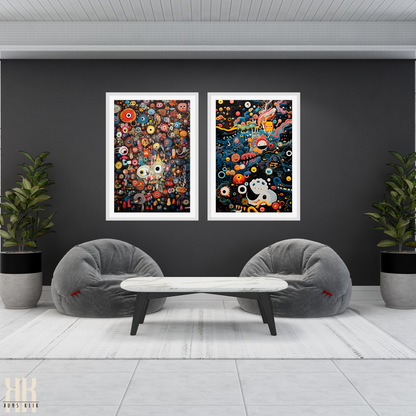 Abstract Trippy Mindscapes Artwork Print