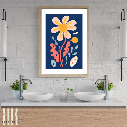 Contemporary Botanical Flat Floral Wall Art - 22