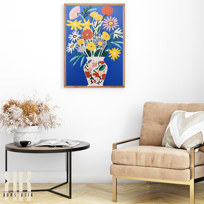 Vibrant Flower Bouquet Contemporary Wall Art - 9