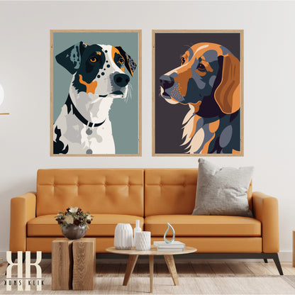 Modern Minimalist Dog Wall Art - 2