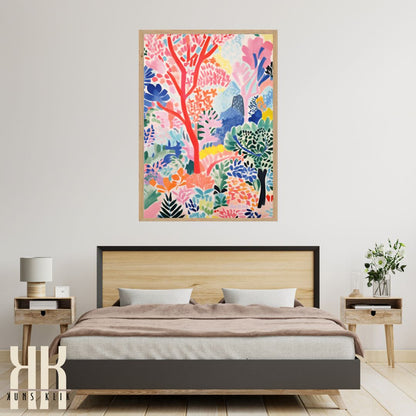 Vibrant Colourful Matisse Abstract Landscape Art Print