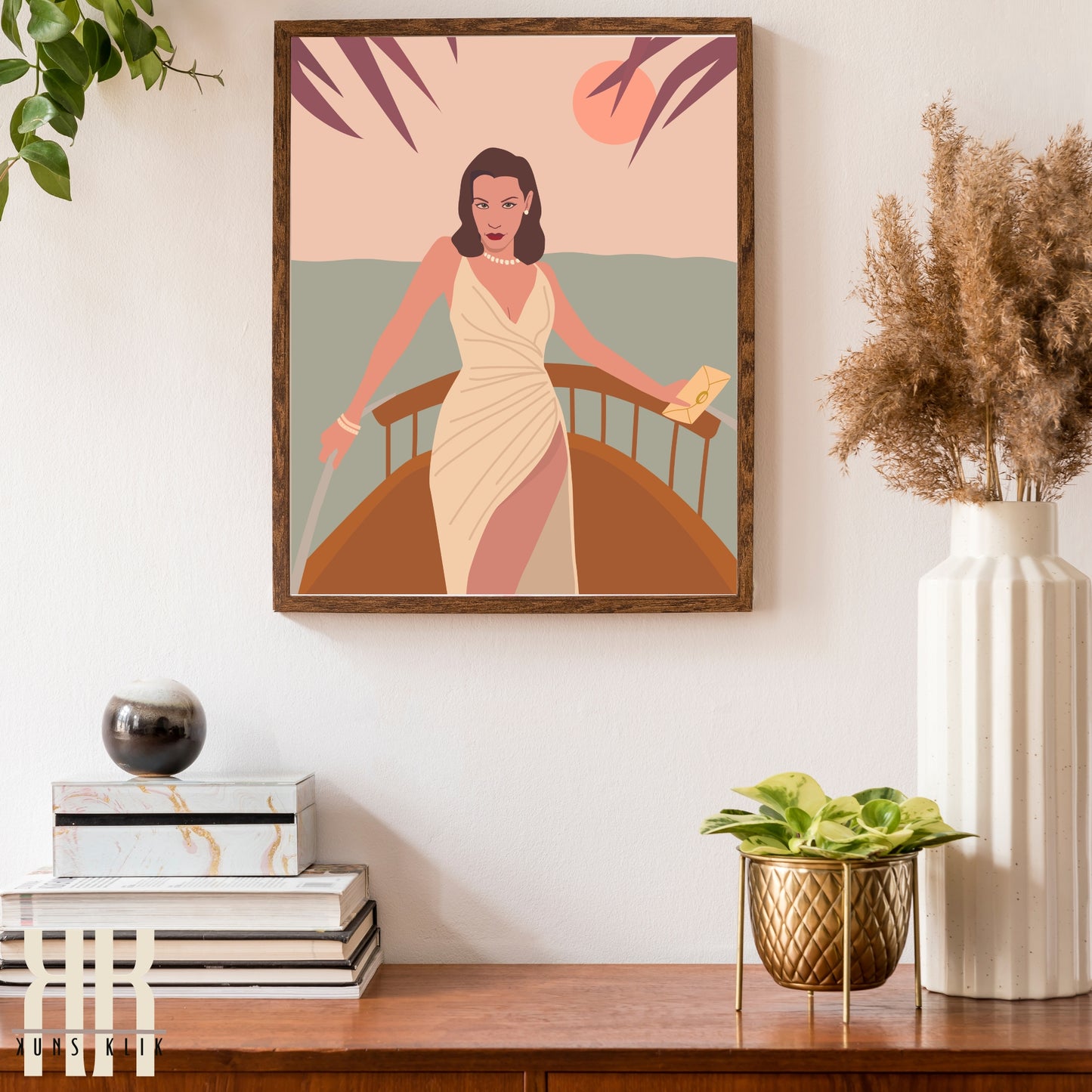 Boho Fashion Woman Art Print - 8