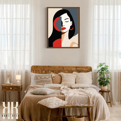 Chic Minimalist Abstract Female Wall Art - 6