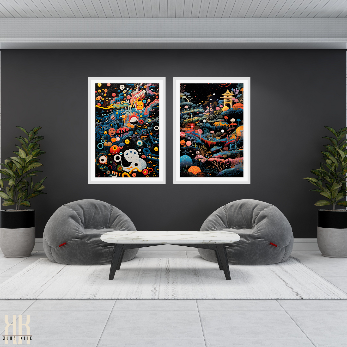 Psychedelic Trippy Abstract Print