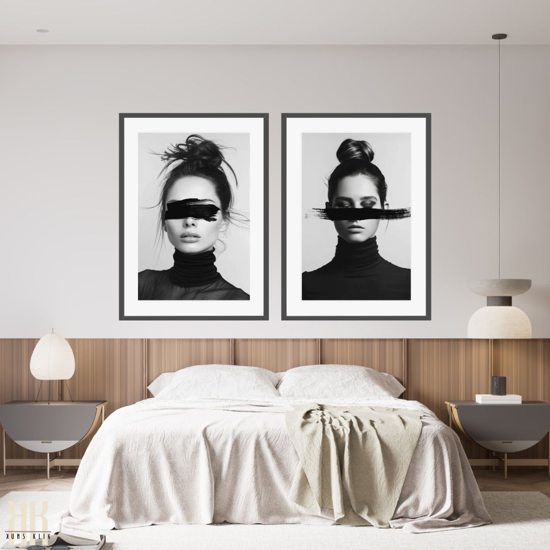 High Fashion Black and White Art Print