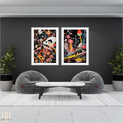 Abstract Cosmic Creature Wall Art