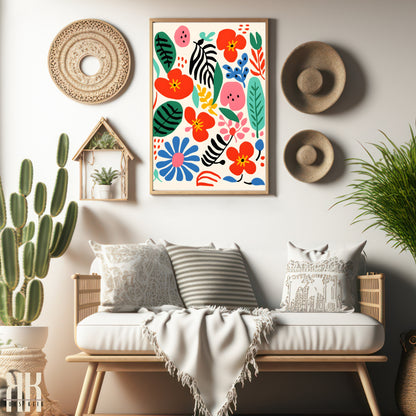 Colourful Contemporary Wall Art Poster - 32