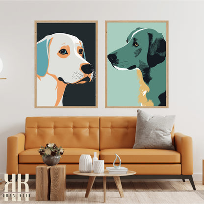 Modern Minimalist Dog Wall Art -9