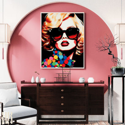 Retro Pop Art Portrait Print Art