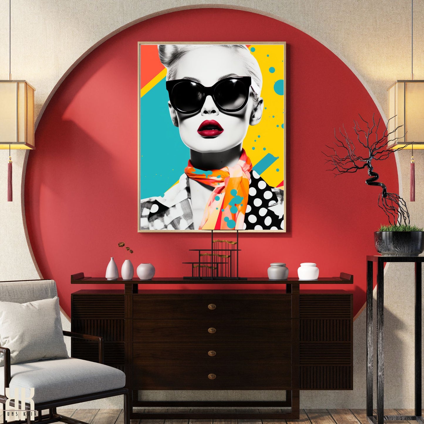 Vibrant Pop Art Fashion Print