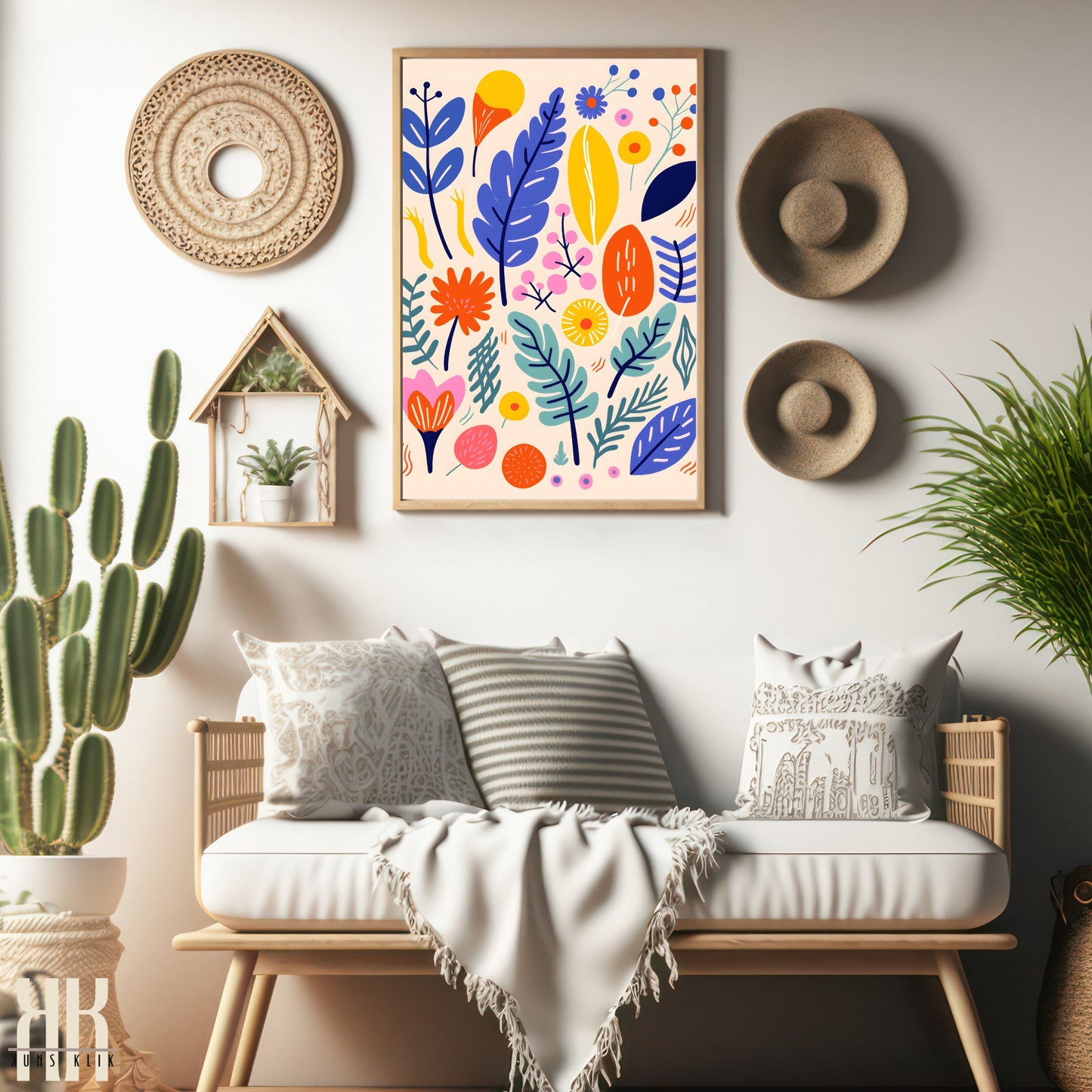 Colourful Contemporary Wall Art Poster - 28