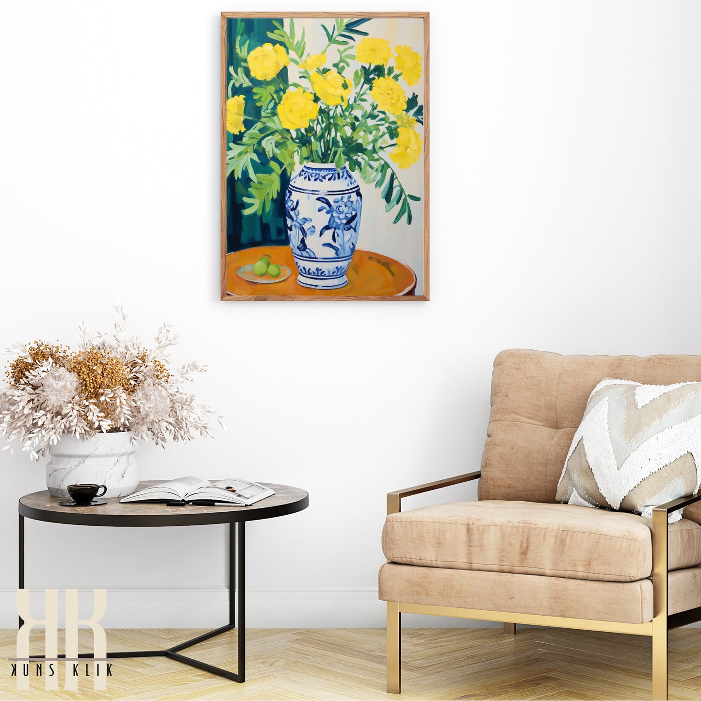 Vibrant Flower Bouquet Contemporary Wall Art - 2