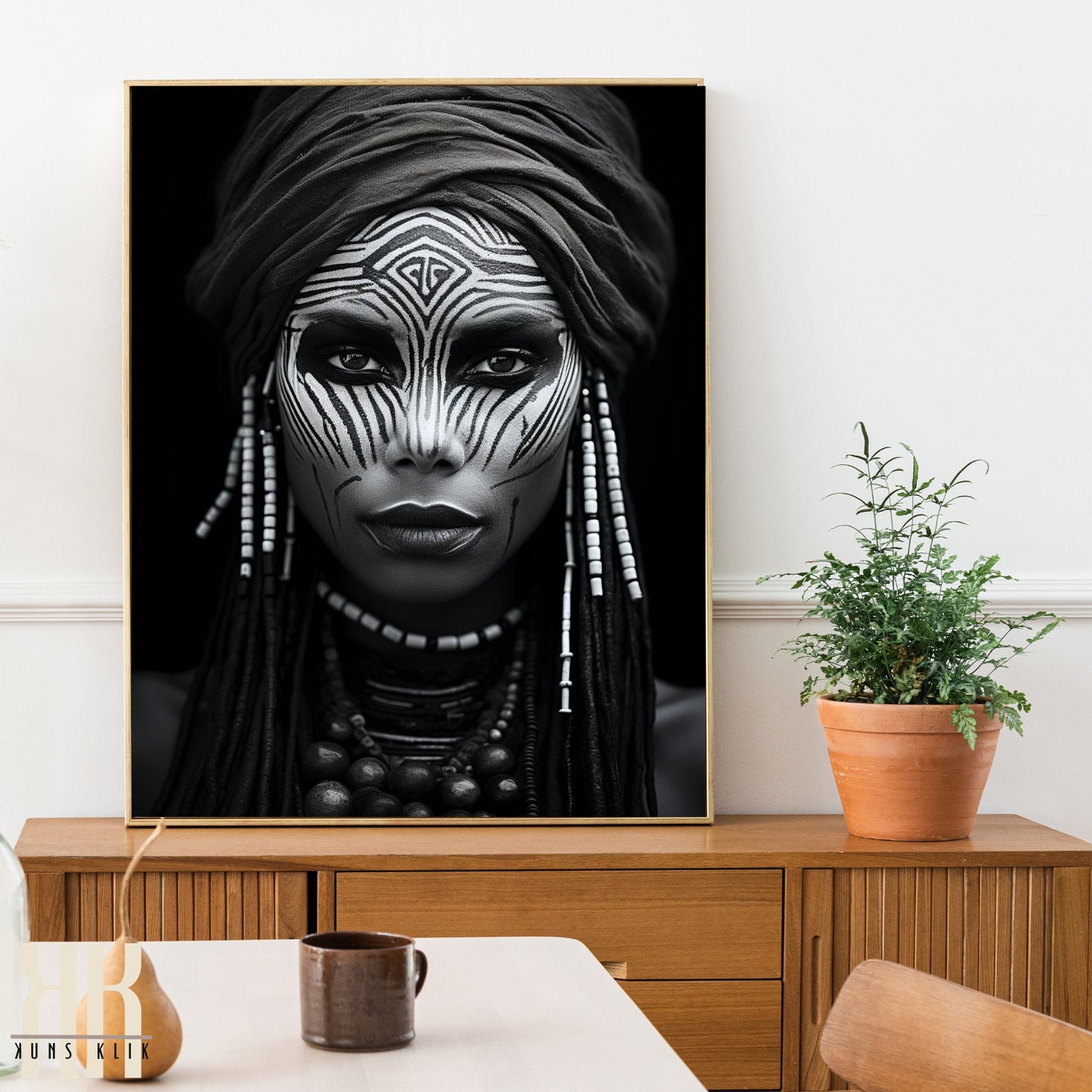 Tribal Woman Black and White Photography Print - 7