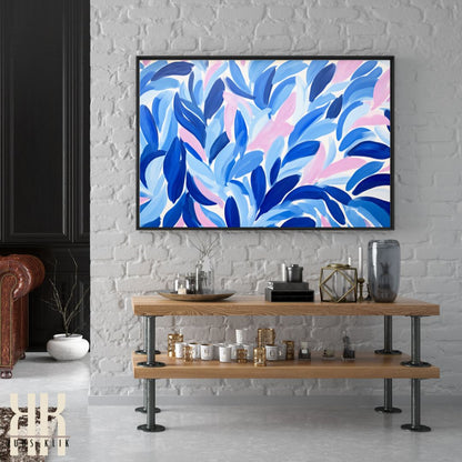 Bold Blue Abstract Nature Art Print