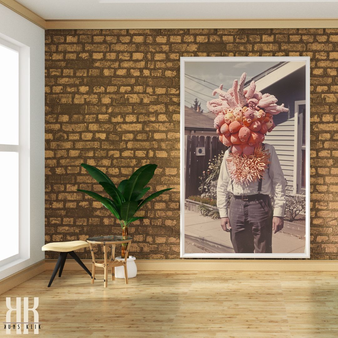 Unique Coral and Tentacle Art Print in 1950s Style Photography