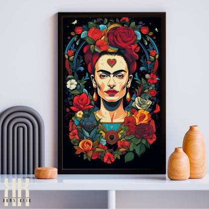 Maximalist Frida Kahlo Portrait Print