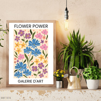 Flower Power Flower Pattern Art Print - 4