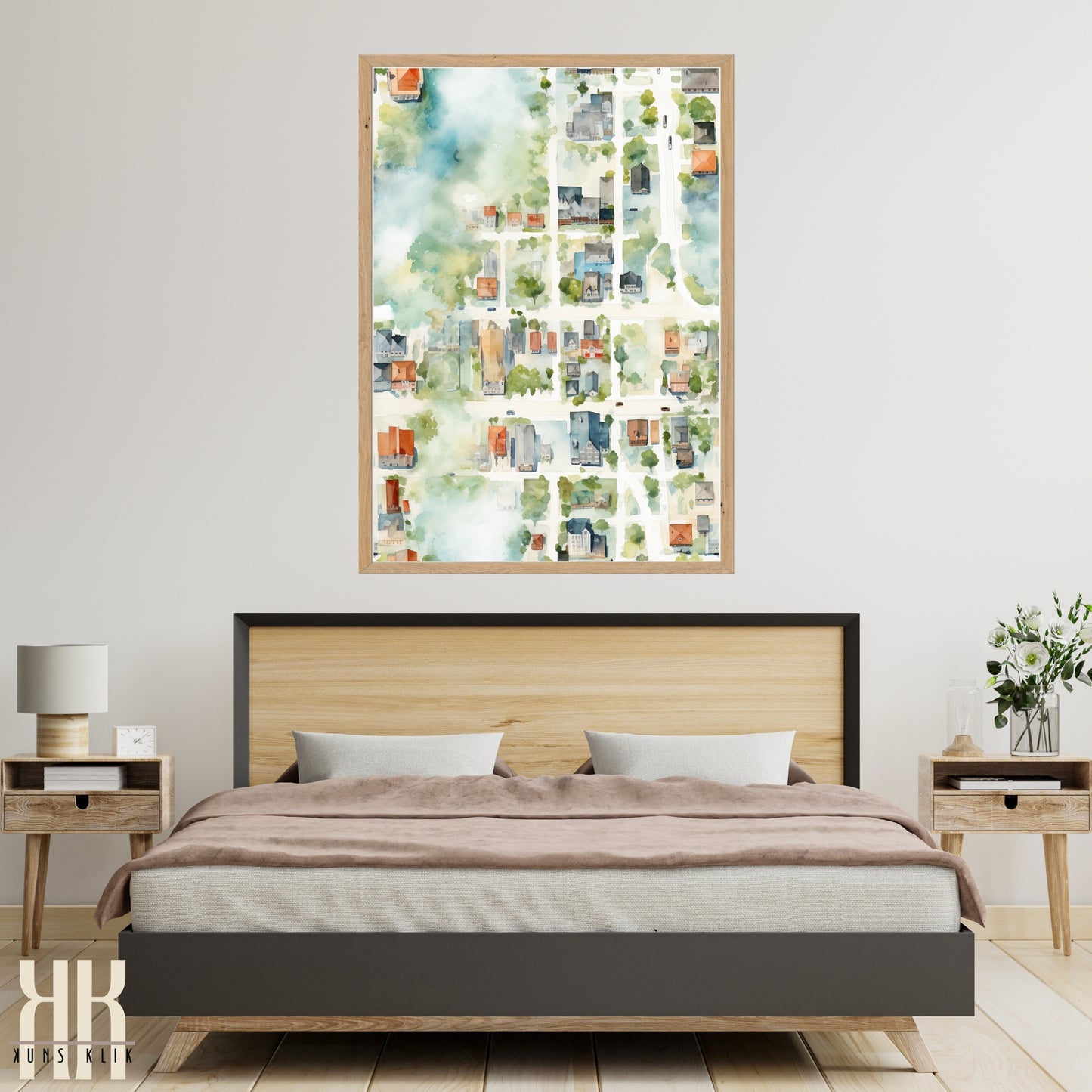 Abstract Cityscape Urban Map Art Print - 10