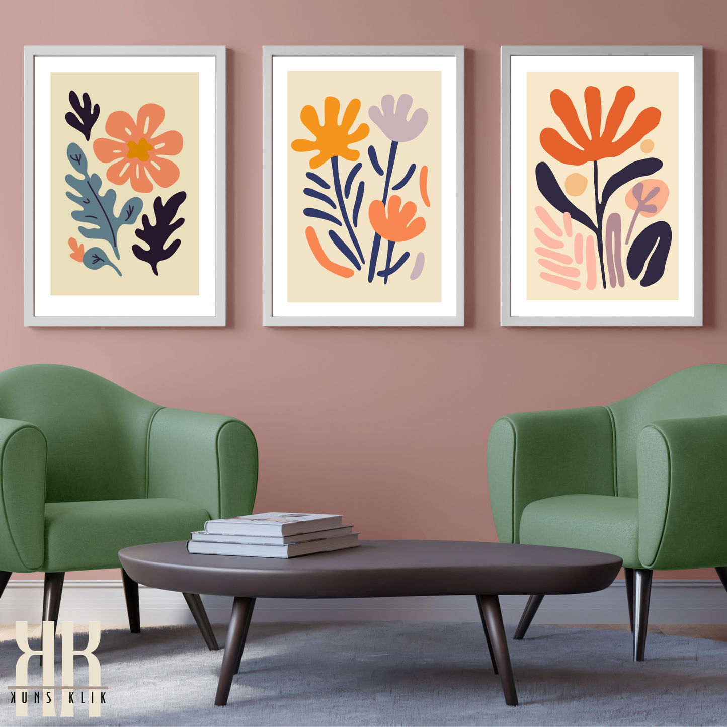 Contemporary Botanical Flat Floral Wall Art - 13