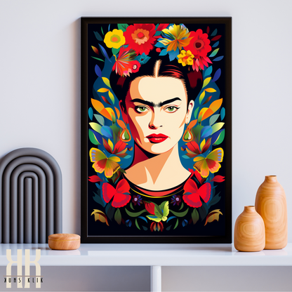 Frida Kahlo Bold Colourful Portrait Wall Art - 6