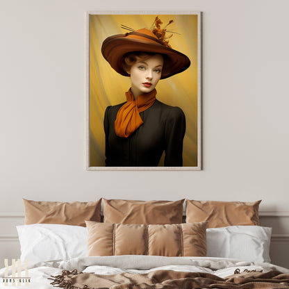 Vintage Elegant Woman Portrait Prints - 4