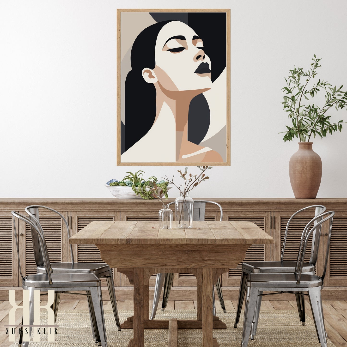 Chic Minimalist Abstract Female Wall Art - 3