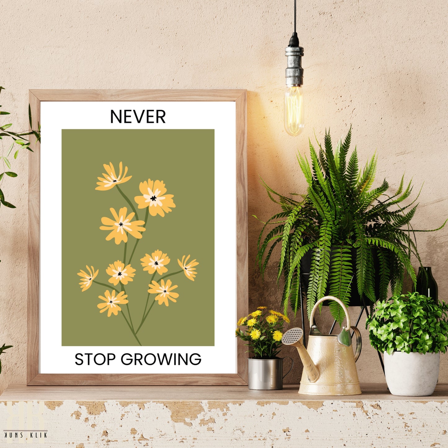 Flower Motivation Flower Pattern Art Print - 1