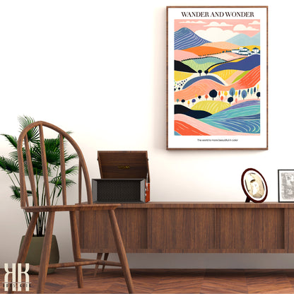 Colourful Contemporary Wall Art Poster - 21