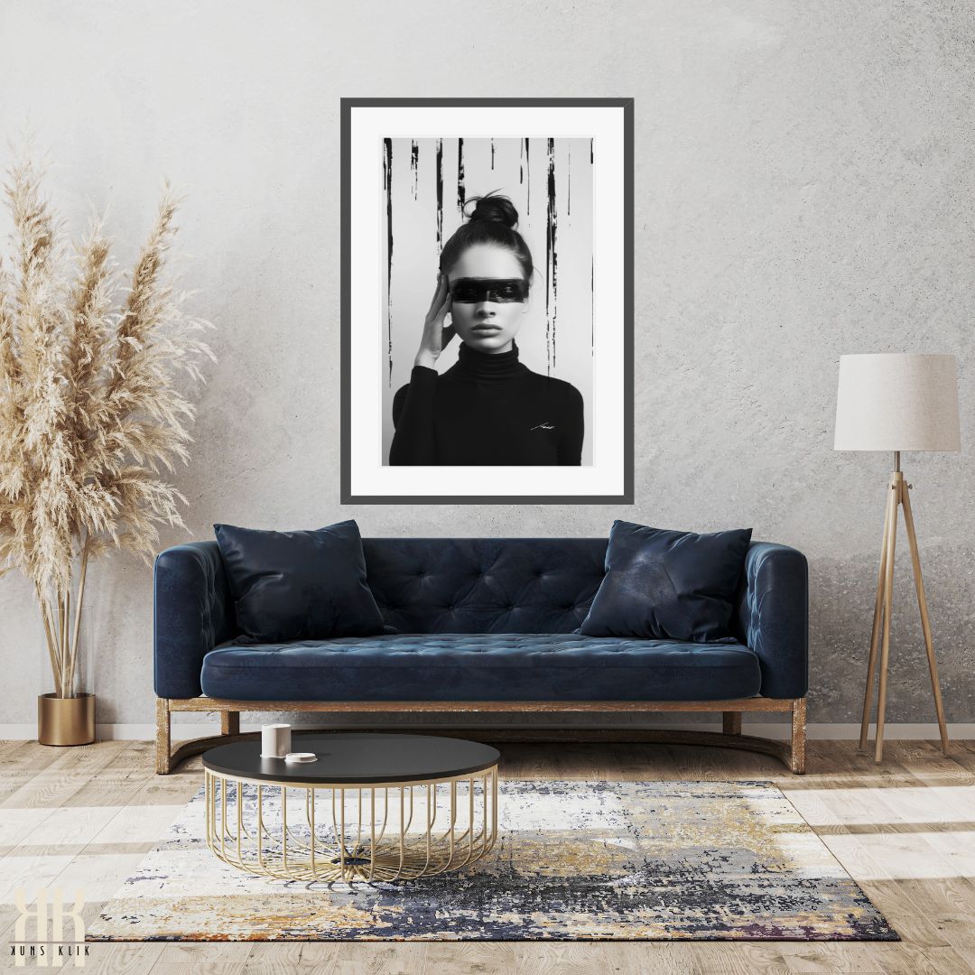 Abstract Monochrome Fashion Woman Wall Art Poster