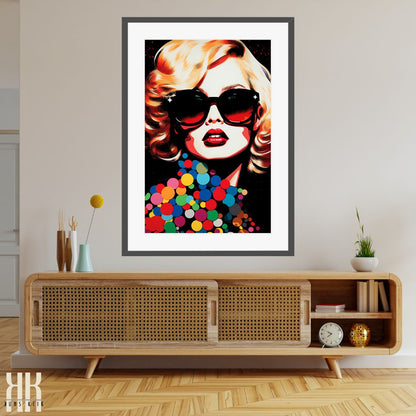 Retro Pop Art Portrait Print Art