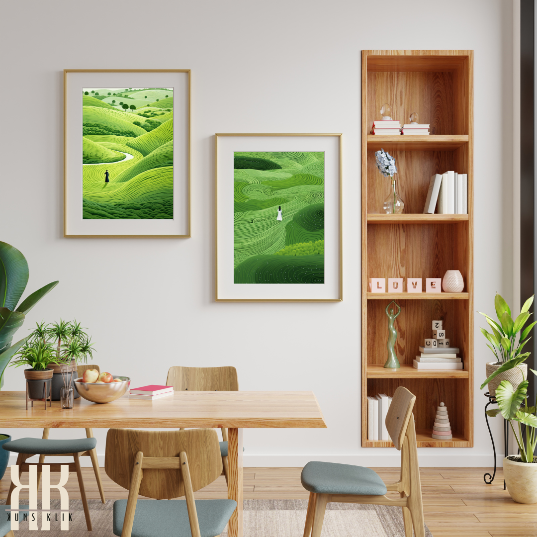 Modern Abstract Green Art