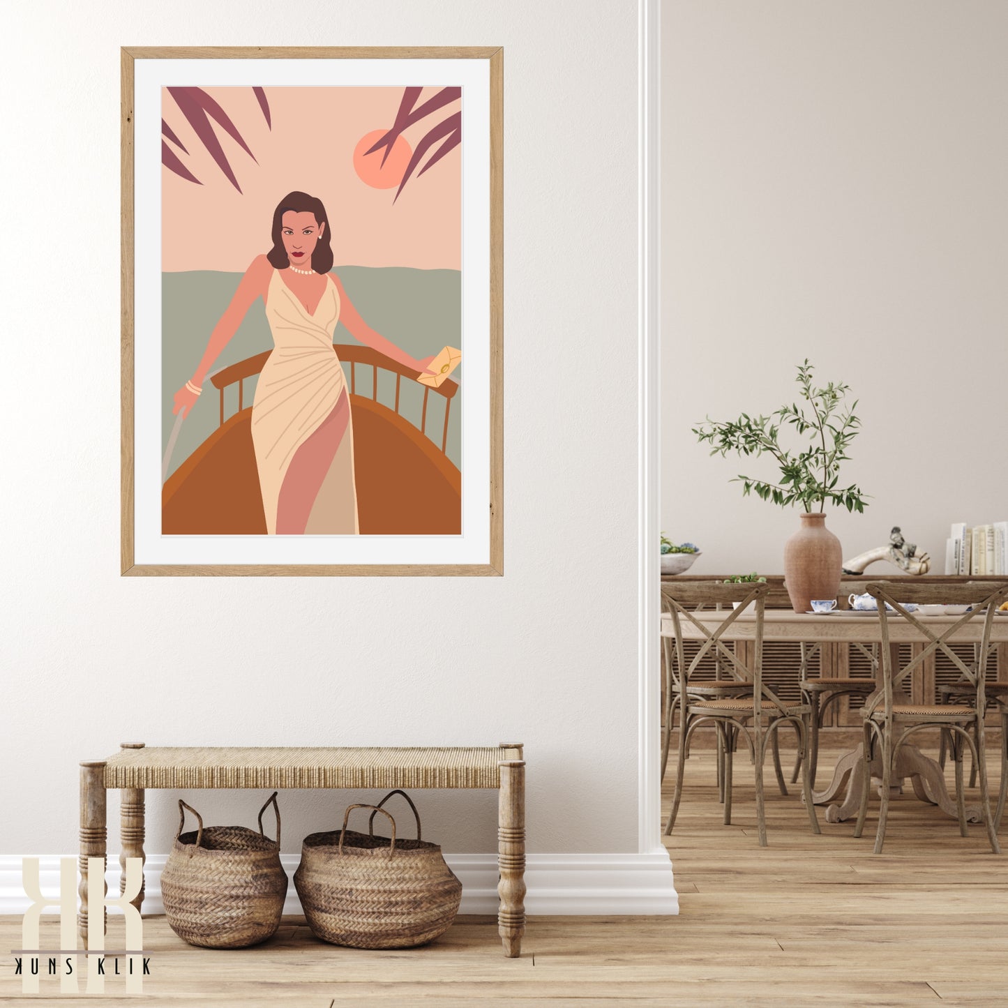 Boho Fashion Woman Art Print - 8