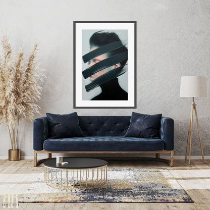 Minimalist Black and White Aesthetic Portrait Art Print