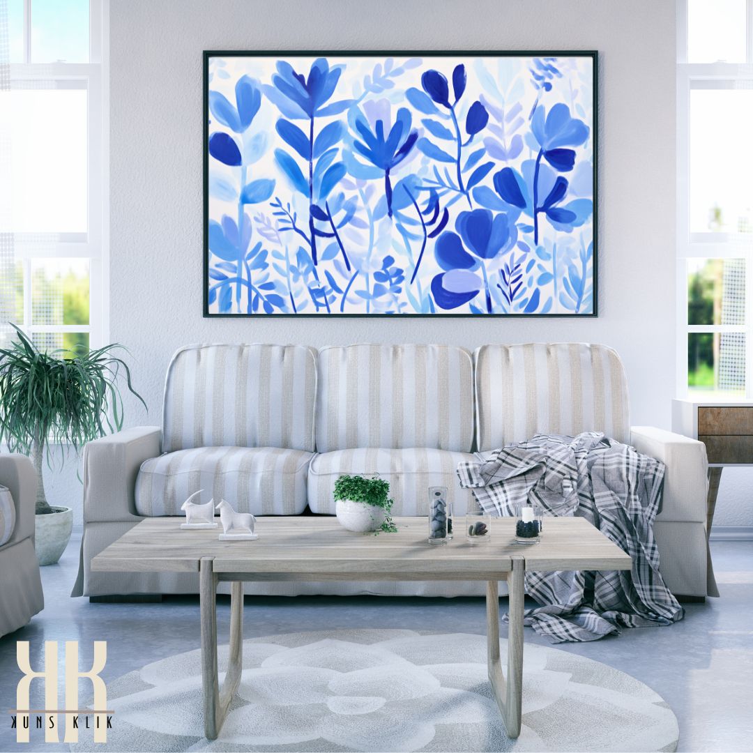 Blue Abstract Wall Art Print