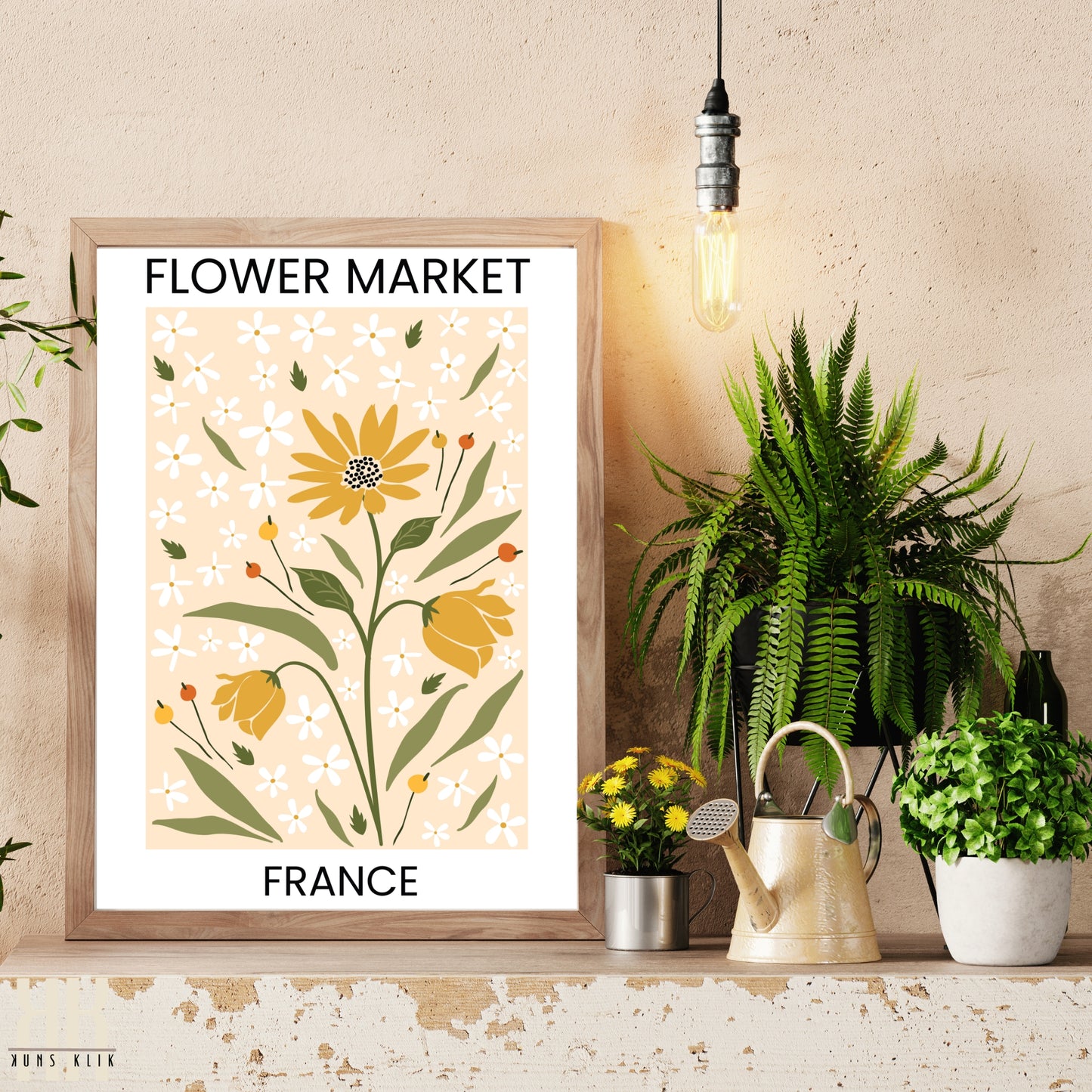 Flower Market Flower Pattern Art Print - 3