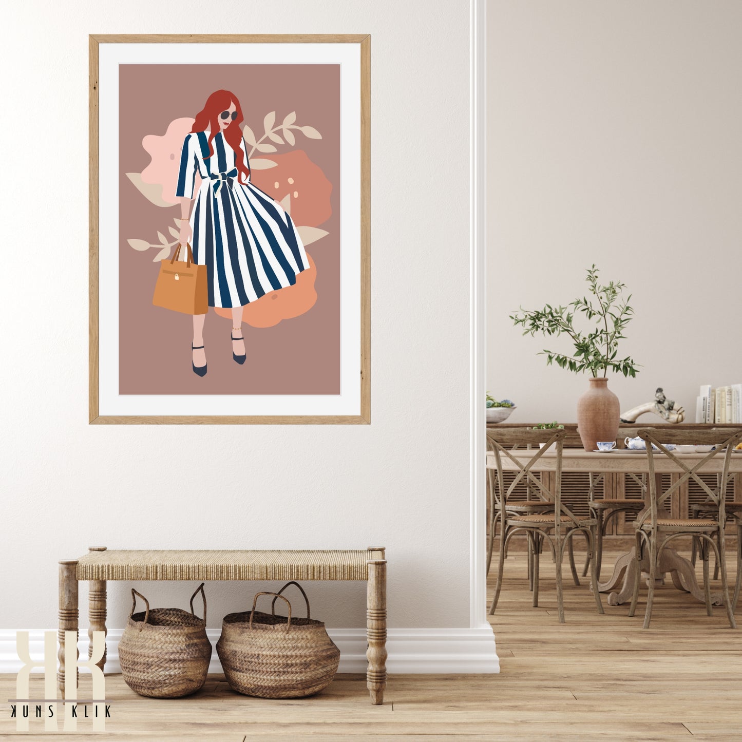 Boho Fashion Woman Art Print - 7