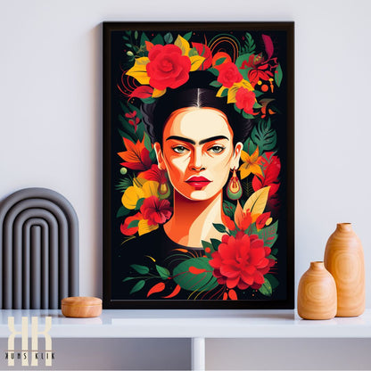Vibrant Frida Kahlo Art Print