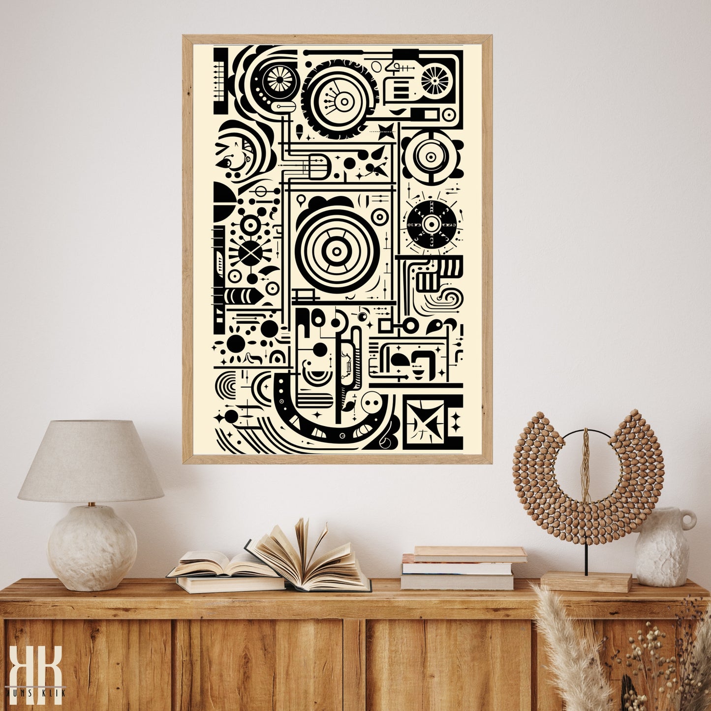 Modern Abstract Circuitry Pattern Art - 6