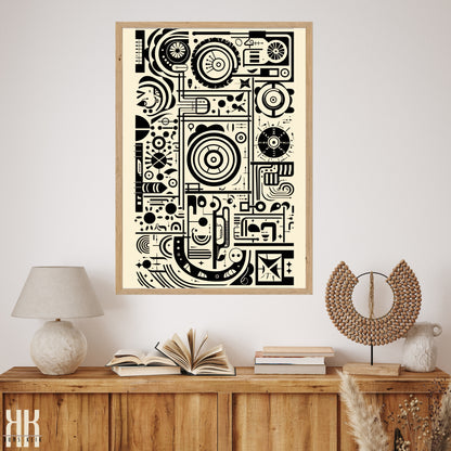 Modern Abstract Circuitry Pattern Art - 6