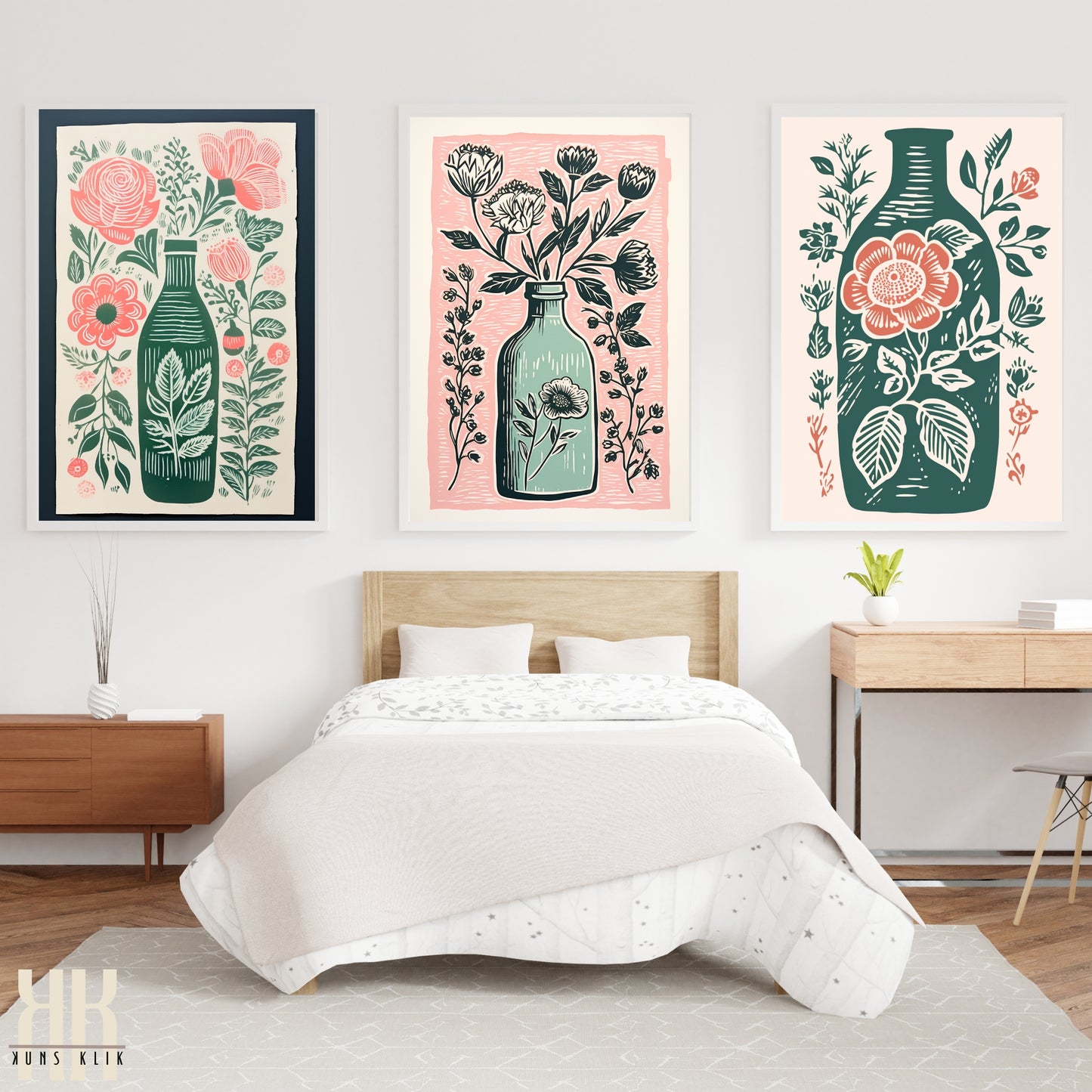 Nature's Imprint Botanical Linocut Wall Art - 14