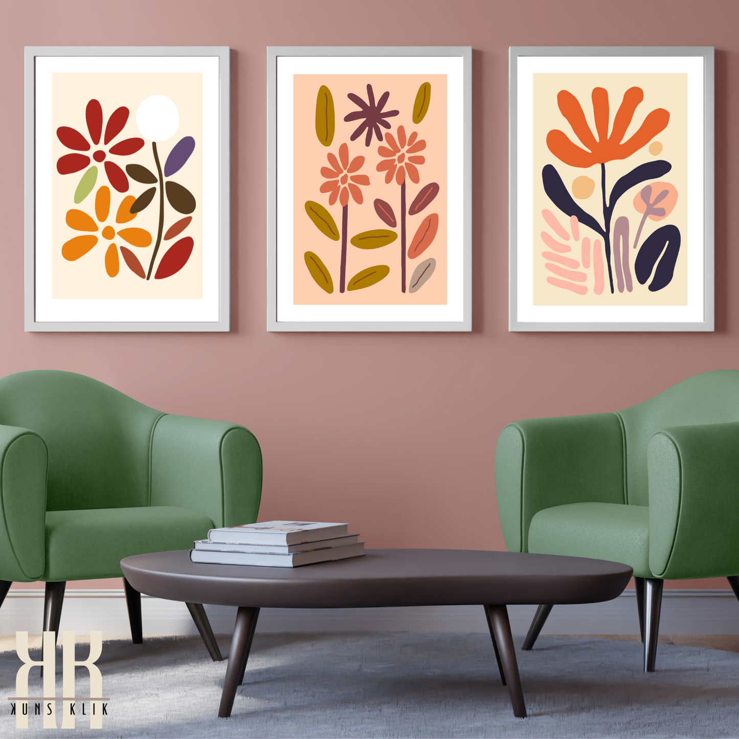 Contemporary Botanical Flat Floral Wall Art - 16