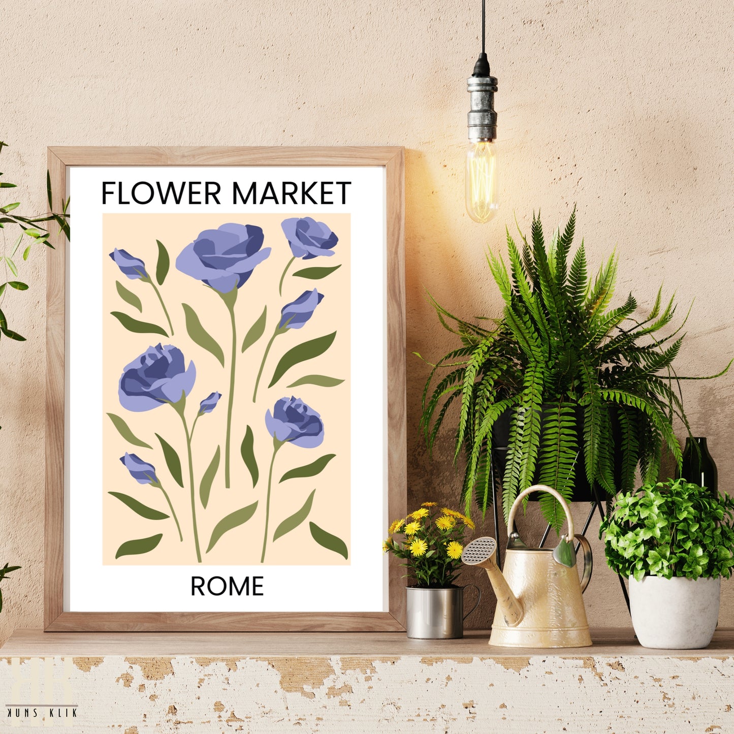 Flower Market Flower Pattern Art Print - 1