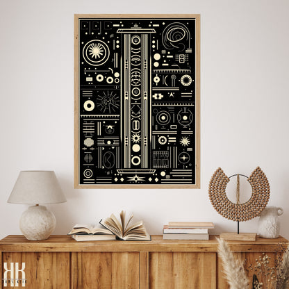 Modern Abstract Circuitry Pattern Art - 11