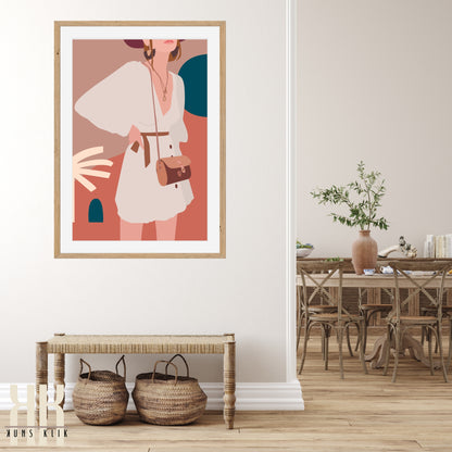 Boho Fashion Woman Art Print - 12