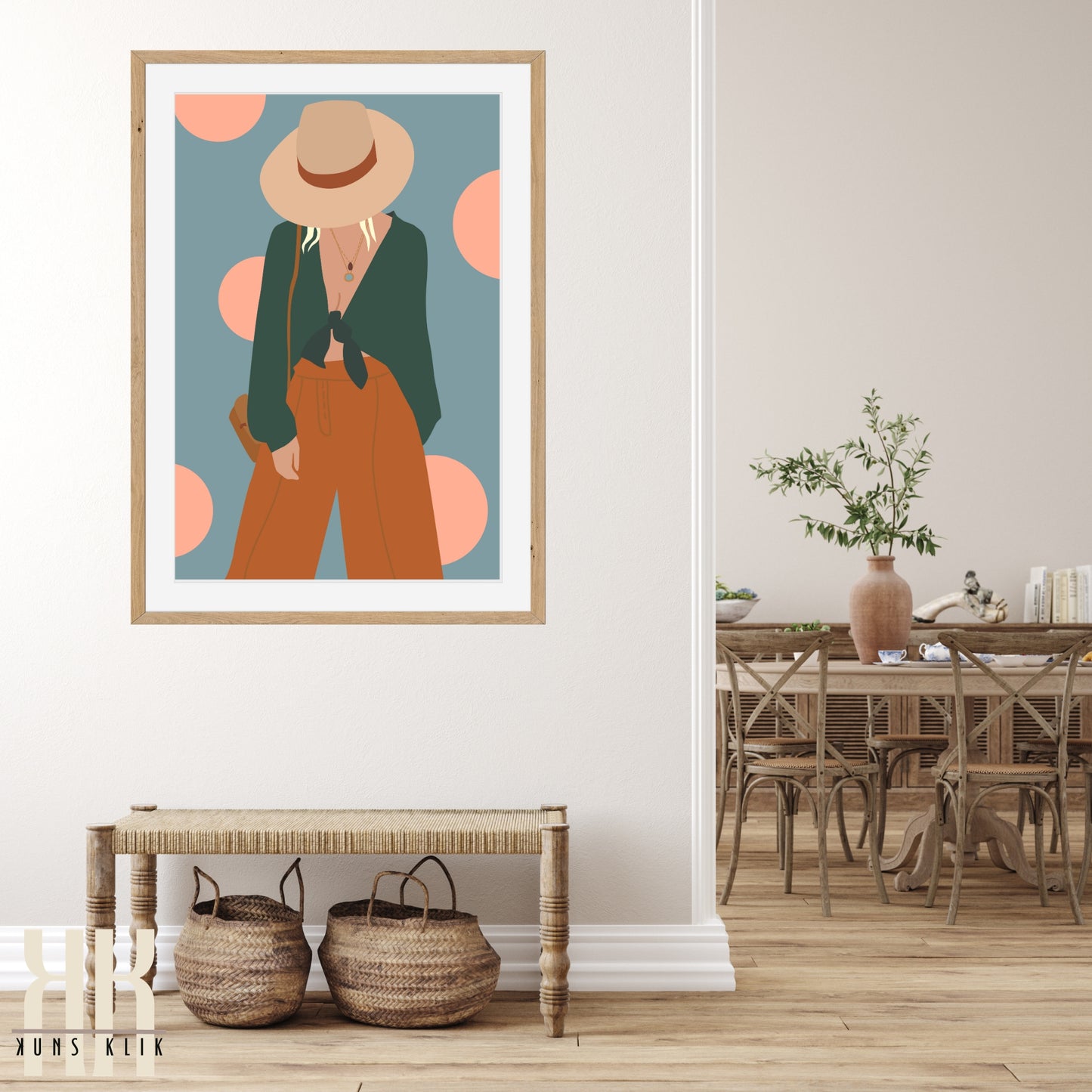 Boho Fashion Woman Art Print - 11