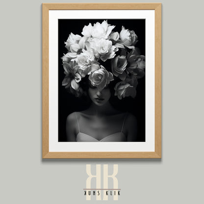 Black and White Floral Fantasy - 9