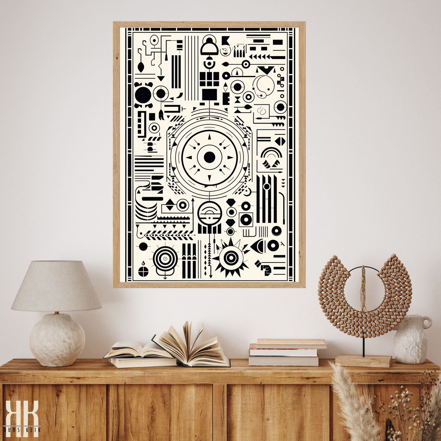 Modern Abstract Circuitry Pattern Art - 4