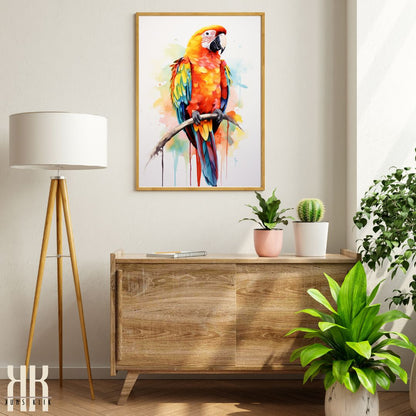 Colourful Macaw Parrot Wall Art