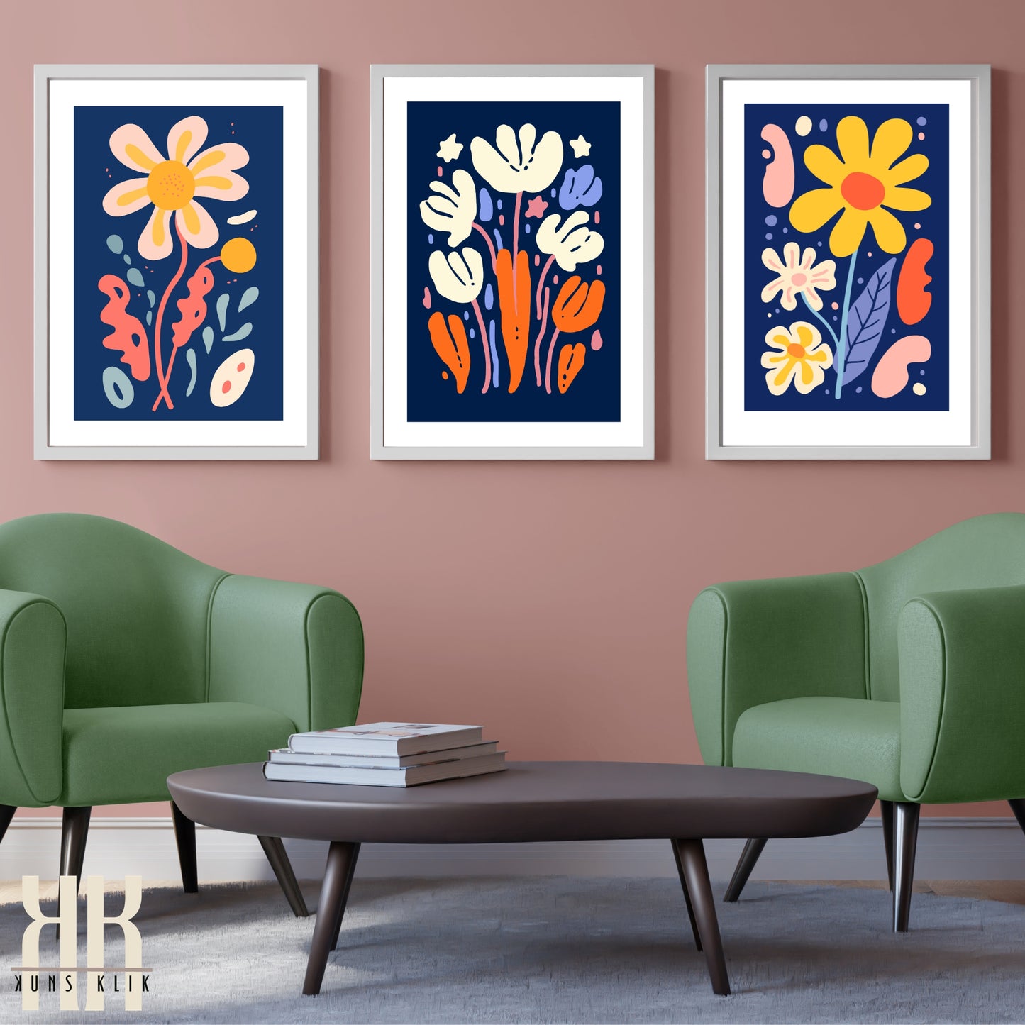 Contemporary Botanical Flat Floral Wall Art - 22